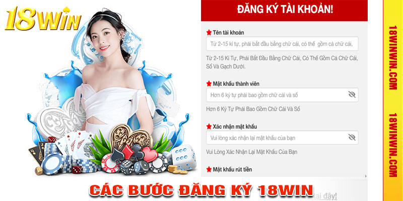 Các bước đăng ký 18win